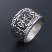 Casual Retro Punk Four Leaf Clover 304 Stainless Steel Polishing Men's Rings main image 4