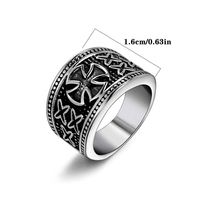 Casual Retro Punk Four Leaf Clover 304 Stainless Steel Polishing Men's Rings main image 2
