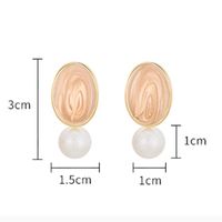 1 Pair Casual Simple Style Geometric Pearl Zinc Alloy Drop Earrings main image 2