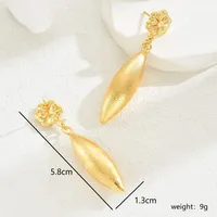 1 Pair Ethnic Style Shiny Star Heart Shape Flower Hollow Out Copper Zinc Alloy 18K Gold Plated Drop Earrings main image 2