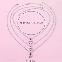 Casual Modern Style Solid Color Sun Star Moon Alloy Zinc Wholesale Pendant Necklace main image 2