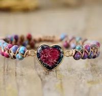 Ethnic Style Heart Shape Turquoise Rope Braid Bracelets sku image 8