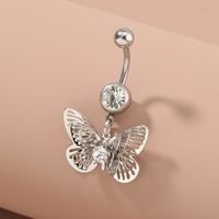 1 Piece Belly Rings Fashion Star Butterfly 304 Stainless Steel Copper Inlay Zircon sku image 3