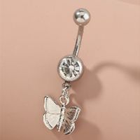 1 Piece Belly Rings Fashion Star Butterfly 304 Stainless Steel Copper Inlay Zircon sku image 1