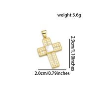 IG Style Simple Style Cross Heart Shape 18K Gold Plated Pearl Shell Zircon Copper Wholesale Jewelry Accessories main image 6