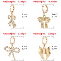 1 Pair Elegant Luxurious Bow Knot Plating Inlay Alloy Zircon Drop Earrings main image 2