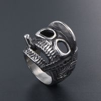 Gothic Retro Skull 304 Stainless Steel Polishing Men's Rings main image 1
