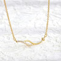 Copper 18K Gold Plated Casual Simple Style Inlay Geometric Zircon Pendant Necklace Necklace sku image 4