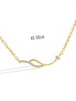 Copper 18K Gold Plated Casual Simple Style Inlay Geometric Zircon Pendant Necklace Necklace main image 2