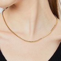 Kupfer 18 Karat Vergoldet Einfacher Stil Perle Inlay Herzform Einfarbig Zirkon Halskette main image 1