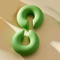 1 Pair Cute Sweet Simple Style Semicircle Solid Color Arylic Ear Cuffs sku image 5