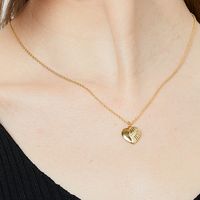 Copper 18K Gold Plated Simple Style Pearl Inlay Heart Shape Solid Color Zircon Necklace main image 9