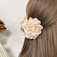 Sweet Flower Cloth Patchwork Hair Claws sku image 2