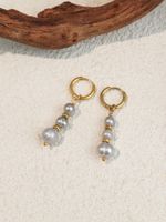 1 Paar Elegant Klassischer Stil Geometrisch Perlen Süßwasserperle Kupfer Tropfenohrringe main image 6