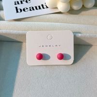 1 Pair Casual Simple Style Round Alloy Ear Studs main image 5