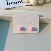 1 Pair Casual Simple Style Round Alloy Ear Studs sku image 10