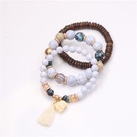 Wholesale Jewelry Casual Elephant Wooden Beads Beaded Tassel Bracelets sku image 2