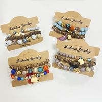 Wholesale Jewelry Casual Elephant Wooden Beads Beaded Tassel Bracelets main image 3