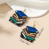 1 Pair IG Style Korean Style Book Wood Drop Earrings main image 2