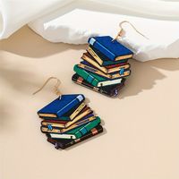 1 Pair IG Style Korean Style Book Wood Drop Earrings main image 3