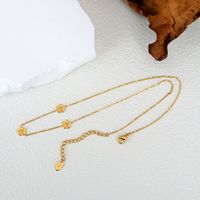 304 Stainless Steel 18K Gold Plated Pastoral Commute Plating Solid Color Pendant Necklace main image 4