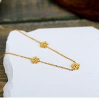304 Stainless Steel 18K Gold Plated Pastoral Commute Plating Solid Color Pendant Necklace main image 5