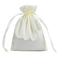 Simple Style Solid Color Satin Drawstring Jewelry Packaging Bags sku image 5
