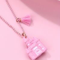 Elegant Simple Style Solid Color Castle Alloy Zinc Wholesale Pendant Necklace sku image 1