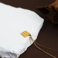 304 Stainless Steel 18K Gold Plated Casual Sweet Plating Chocolate Pendant Necklace main image 4
