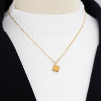 304 Stainless Steel 18K Gold Plated Casual Sweet Plating Chocolate Pendant Necklace main image 2