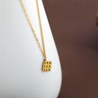 304 Stainless Steel 18K Gold Plated Casual Sweet Plating Chocolate Pendant Necklace main image 5