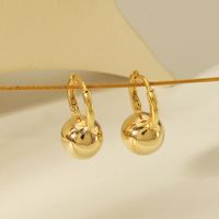 1 Pair Casual Simple Style Irregular Round Plating Copper 18K Gold Plated Earrings main image 6