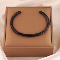 Acier Inoxydable Style Simple Forme C Placage Bracelets Manchette sku image 4
