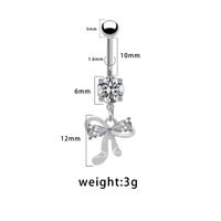 Casual Vacation Bow Knot 316 Stainless Steel  Alloy Plating Inlay Resin Rhinestones Pearl White Gold Plated Gold Plated Women's Belly Ring main image 7