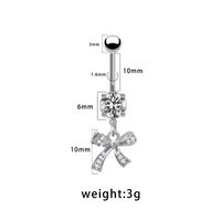Casual Vacation Bow Knot 316 Stainless Steel  Alloy Plating Inlay Resin Rhinestones Pearl White Gold Plated Gold Plated Women's Belly Ring main image 8