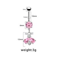 Casual Vacation Bow Knot 316 Stainless Steel  Alloy Plating Inlay Resin Rhinestones Pearl White Gold Plated Gold Plated Women's Belly Ring main image 9