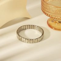 304 Stainless Steel 18K Gold Plated Simple Style Solid Color Bangle sku image 3