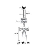 Casual Vacation Bow Knot 316 Stainless Steel  Alloy Plating Inlay Resin Rhinestones Pearl White Gold Plated Gold Plated Women's Belly Ring sku image 2