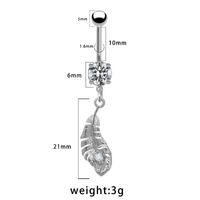 Casual Vacation Bow Knot 316 Stainless Steel  Alloy Plating Inlay Resin Rhinestones Pearl White Gold Plated Gold Plated Women's Belly Ring sku image 1
