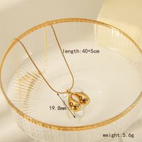 304 Stainless Steel 18K Gold Plated Casual Simple Style Inlay Heart Shape Zircon Pendant Necklace main image 2