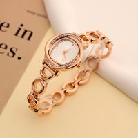 Casual Simple Style Solid Color Jewelry Buckle Quartz Women's Watches main image 4
