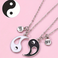 Chinoiserie Casual Artistic Yin And Yang Gossip Alloy Zinc Wholesale Pendant Necklace main image 2