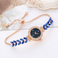 Casual Simple Style Leaves Jewelry Buckle Quartz Women's Watches main image 1