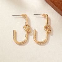 1 Pair IG Style Korean Style Solid Color Alloy Hoop Earrings main image 1