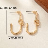 1 Pair IG Style Korean Style Solid Color Alloy Hoop Earrings main image 2