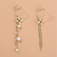 1 Pair Elegant Luxurious Flower Inlay Artificial Pearl Resin Copper Artificial Pearls Drop Earrings main image 5