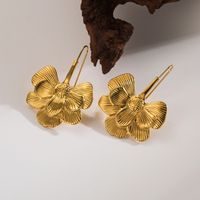 1 Pair Vintage Style Exaggerated Classic Style Irregular Solid Color Plating 304 Stainless Steel 18K Gold Plated Ear Studs main image 6