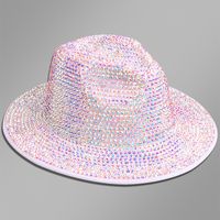 Frau Elegant Einfacher Stil Einfarbig Breite Traufen Fedora-Hut main image 3