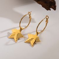 1 Pair Exaggerated Classic Style Irregular Star Solid Color Plating Inlay 304 Stainless Steel Artificial Pearls 18K Gold Plated Ear Studs main image 4