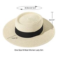 Femmes De Base Hawaïen Vacances Couleur Unie Bord Court Chapeau De Soleil main image 3